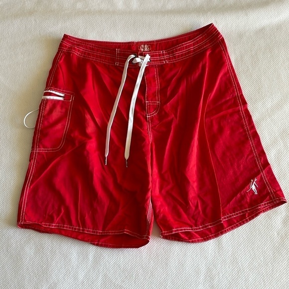 Toes on the Nose Mens Board shorts size 34 / red / EUC - Picture 1 of 9